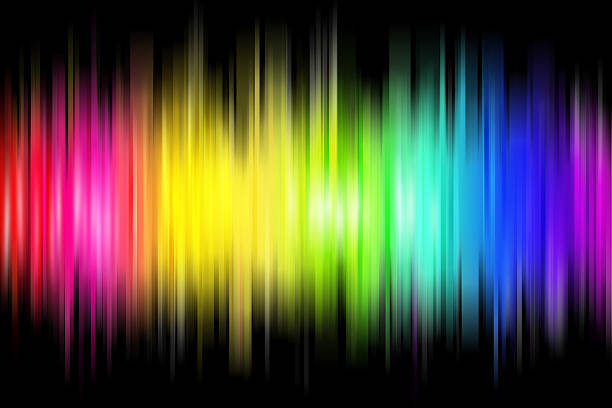 A sonic wave with rainbow colors  rainbow wave background with copy space electromagnetic stock illustrations