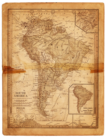 an old south american map (1884) 