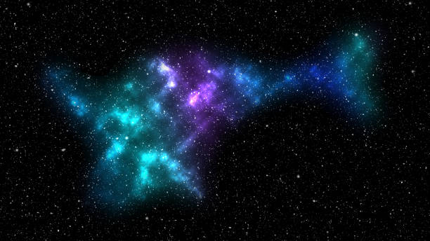 Space Scene Background With Colorful Galaxy Nebula Gas Clouds