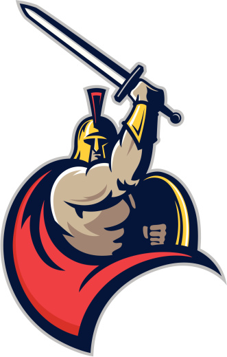 Spartan warrior mascot