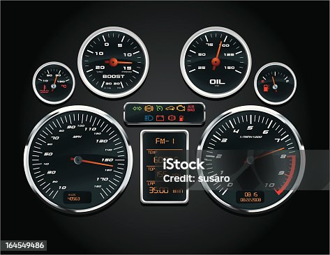 istock Sport Car Speedometer 164549486