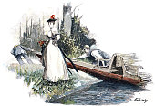 istock Spreewald, stalling a boat from one canal to another 1394053571
