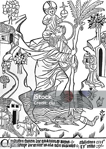 istock St. Christopher engraving from 1423 816371420
