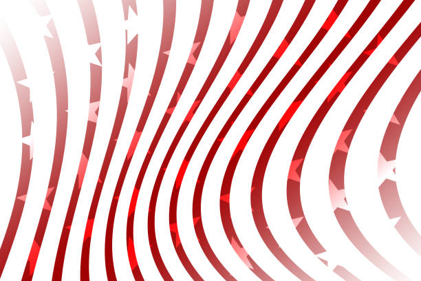 stars and stripes american flag shape curves red and white illustration graphic vector art illustration