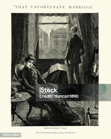 istock That unfortunate marriage, Victorian unhappy couple, 19th Century 1281430841