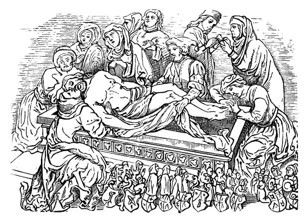 The burial of Christ, by Adam Krafft  drawing of the good friday stock illustrations