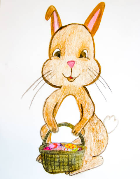 пасхальный кролик - buendia stock illustrations