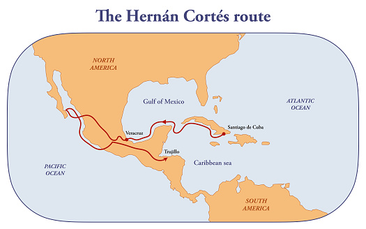 map of cortes journey
