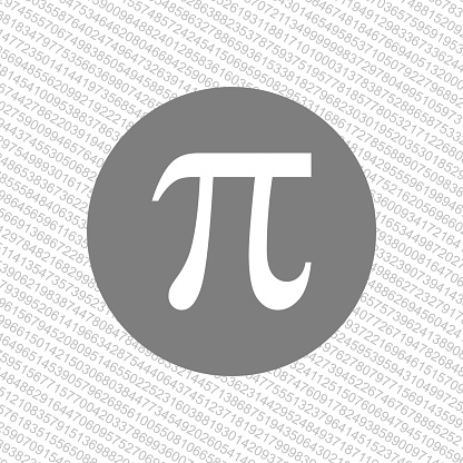 The Pi Symbol Mathematical Constant Irrational Number On Circle Greek ...
