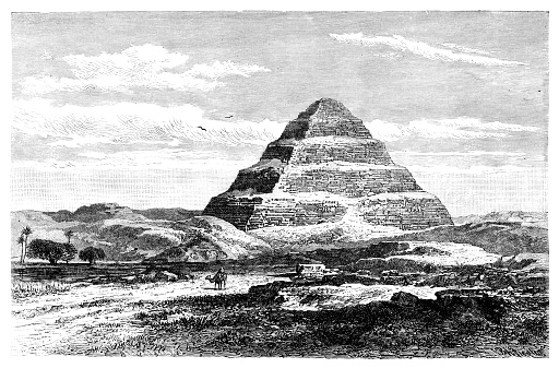 The stepped Pyramid of Djoser or Zoser at Saqqara - Egypt
Original edition from my own archives
Source : Mundo Ilustrado 1880
