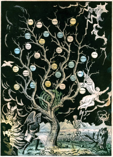 죽음의 나무 - abortion stock illustrations