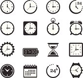 Time/Clock Icons on white background.