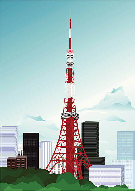 東京タワー - 港区 東京タワー点のイラスト素材／クリップアート素材／マンガ素材／アイコン素材