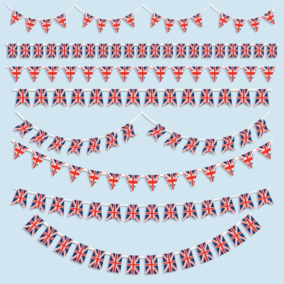 Union Jack flags and bunting