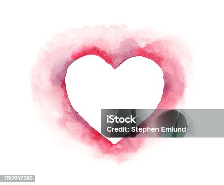 istock Valentine's Day Heart - Original Watercolor Painting 1192947280