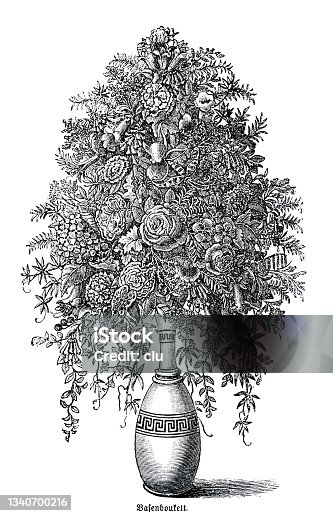istock Vase bouquet of flowers 1340700216