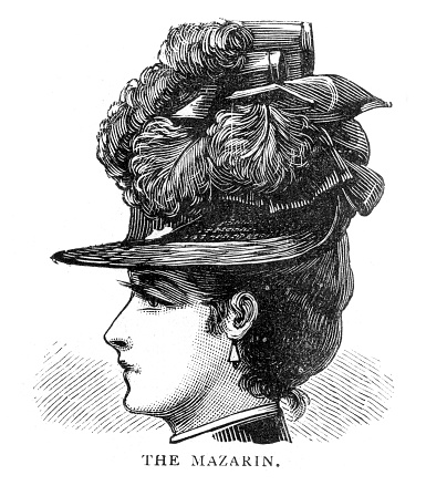 Victorian Fashion Hat Stock Illustration - Download Image Now - iStock