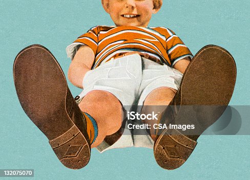 istock View of Boy From the Feet Up 132075070