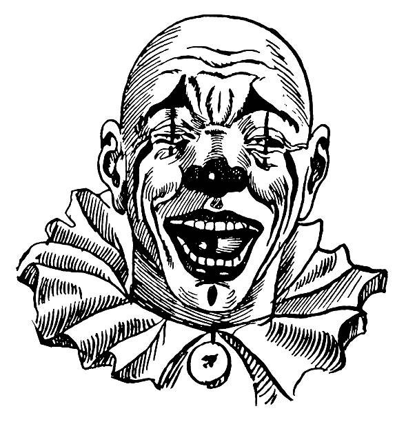 522 Black And White Clown Illustrations &amp; Clip Art - iStock