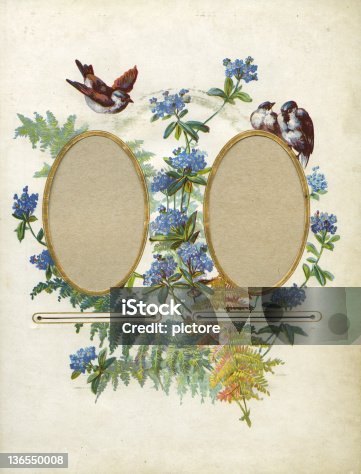 istock Vintage flower frame (XXXL) 136550008