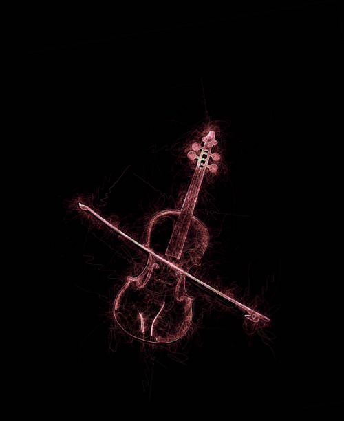Violin sketch vector art illustration