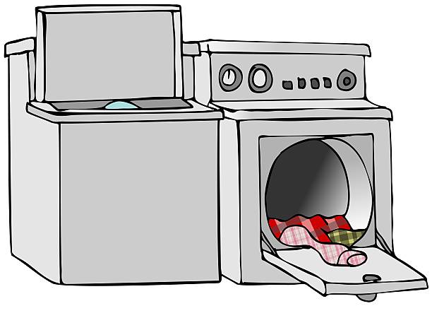 washer and dryer - washing machine door stock illustrations, clip art, ca.....