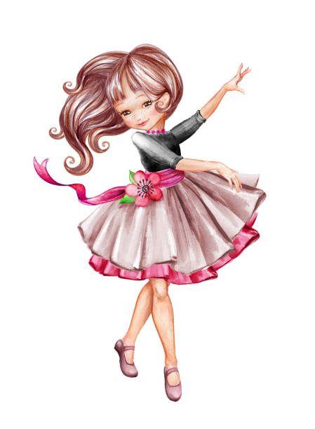 Royalty Free Retro Cartoon Dancing Doll Clip Art, Vector ...