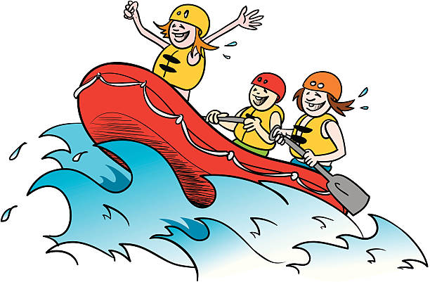 Royalty Free White Water Rafting Clip Art, Vector Images & Illustrations iStock