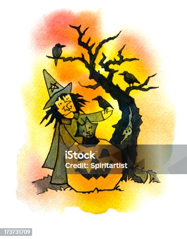 istock Witch with a Bird in Hand 173731709