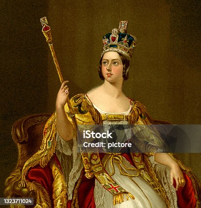 istock QUEEN VICTORIA IN HER CORONATION IN 1837   -XXXL with lots of details- 1323711024