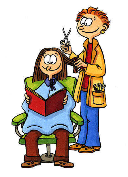 Woman At The Hairdressers Stock Illustration Download Image Now