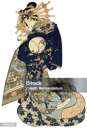 istock Woman in a Traditional Japanese Kimono 109166322