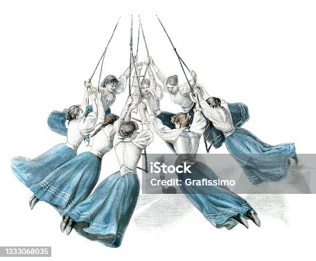 istock Women gymnastics floating in the air 1896 1333068035