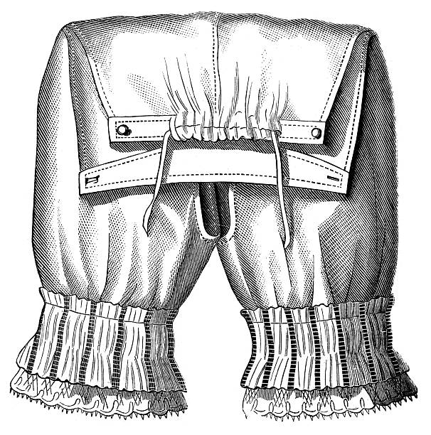 women`s pants old style underwear bodice stock illustrations