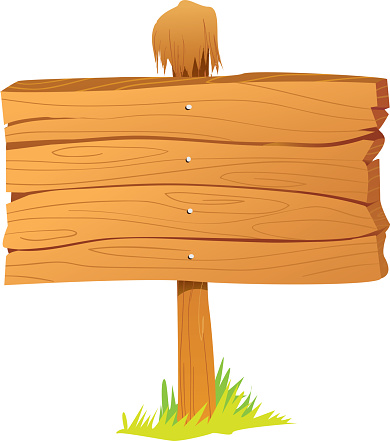 Wooden Sign Board Stock Illustration - Download Image Now - iStock