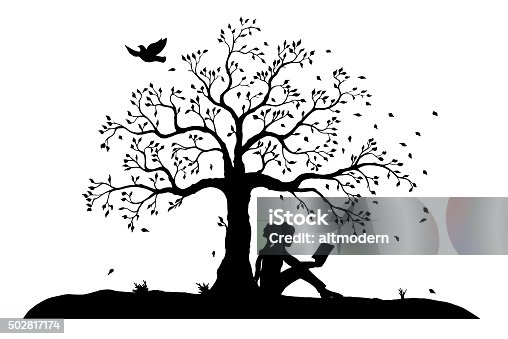 istock young reading girl under a tree 502817174