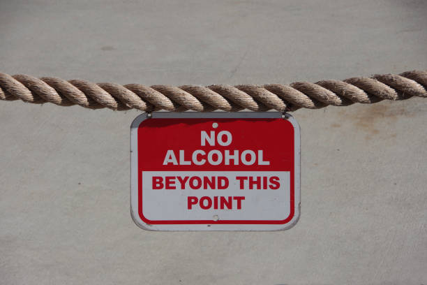 NO ALCOHOL BEYOND THIS POINT stock photo