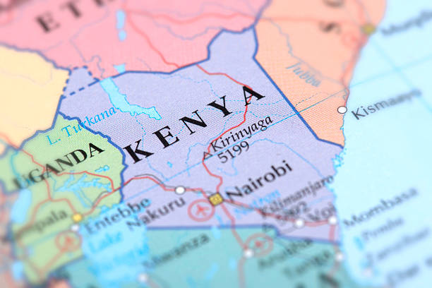 KENYA Map of Kenya.  kenya stock pictures, royalty-free photos & images