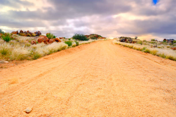 SKYLINE gravel road in the Augrabies National Park, Northern cape, South Africa augrabies falls national park stock pictures, royalty-free photos & images