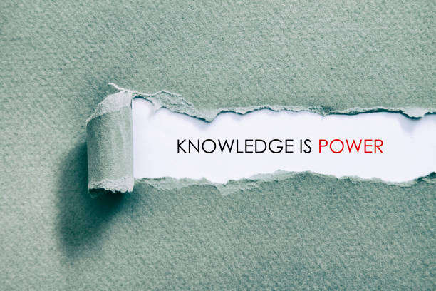 KNOWLEDGE IS POWER stock photo