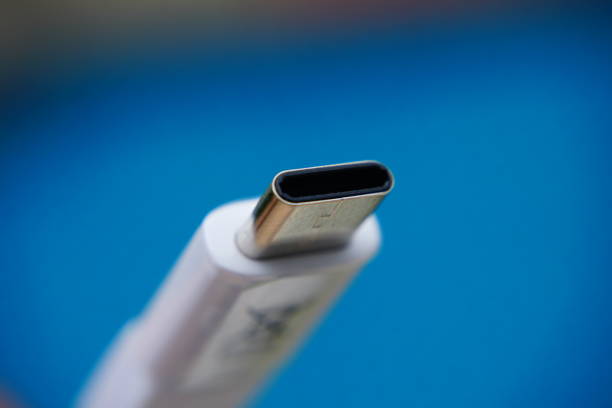 USB TYPE-C CABLE USB Cable, Computer, Smart Phone, Horizontal, Network Connection Plug usb cable stock pictures, royalty-free photos & images