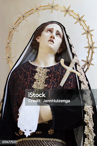 istock 18th-Century Crying Madonna with a Halo of Stars 511477517