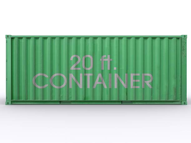 20ft container stock photo