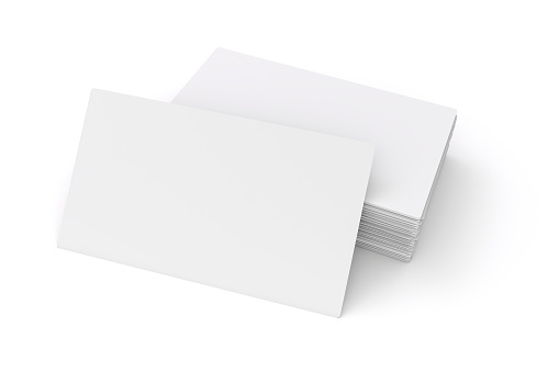 3d Blank White Business Cards On White Background Stock Photo ...