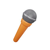 istock 3d microphone icon isolated on white background. 3d rendering microphone icon isolated on white. 3d microphone illustration 1317330756