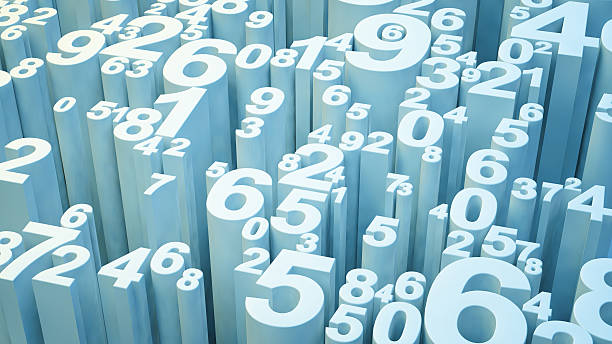 3d numbers stock photo
