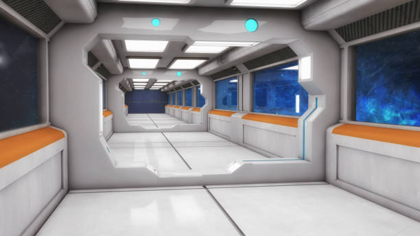 Best Background Of A Spaceship Interior Design Stock Photos