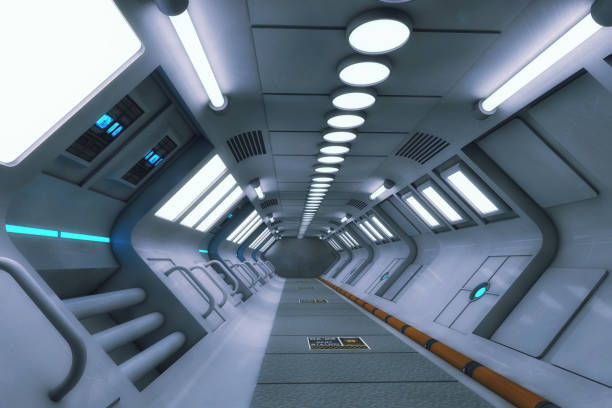 Best Background Of The Spaceship Interior Design Stock
