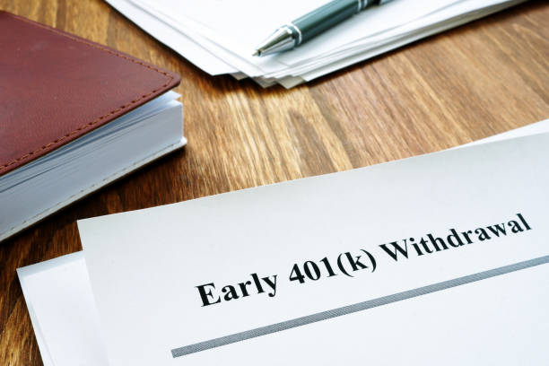 401k Early withdrawal penalty letter and notebook. 401k Early withdrawal penalty letter and notebook. 401k stock pictures, royalty-free photos & images
