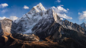 istock 75MPix Panorama of beautiful Mount Ama Dablam in  Himalayas, Nepal 1341288649
